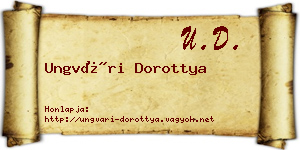 Ungvári Dorottya névjegykártya