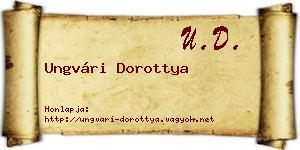 Ungvári Dorottya névjegykártya